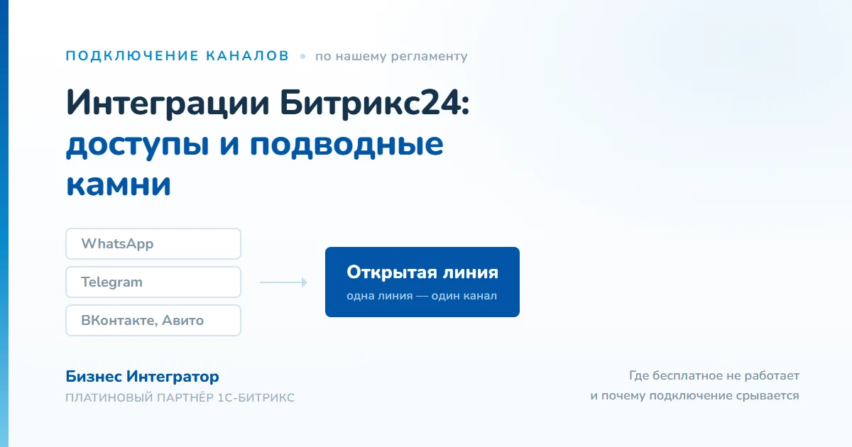 Что подготовить до интеграции Битрикс24