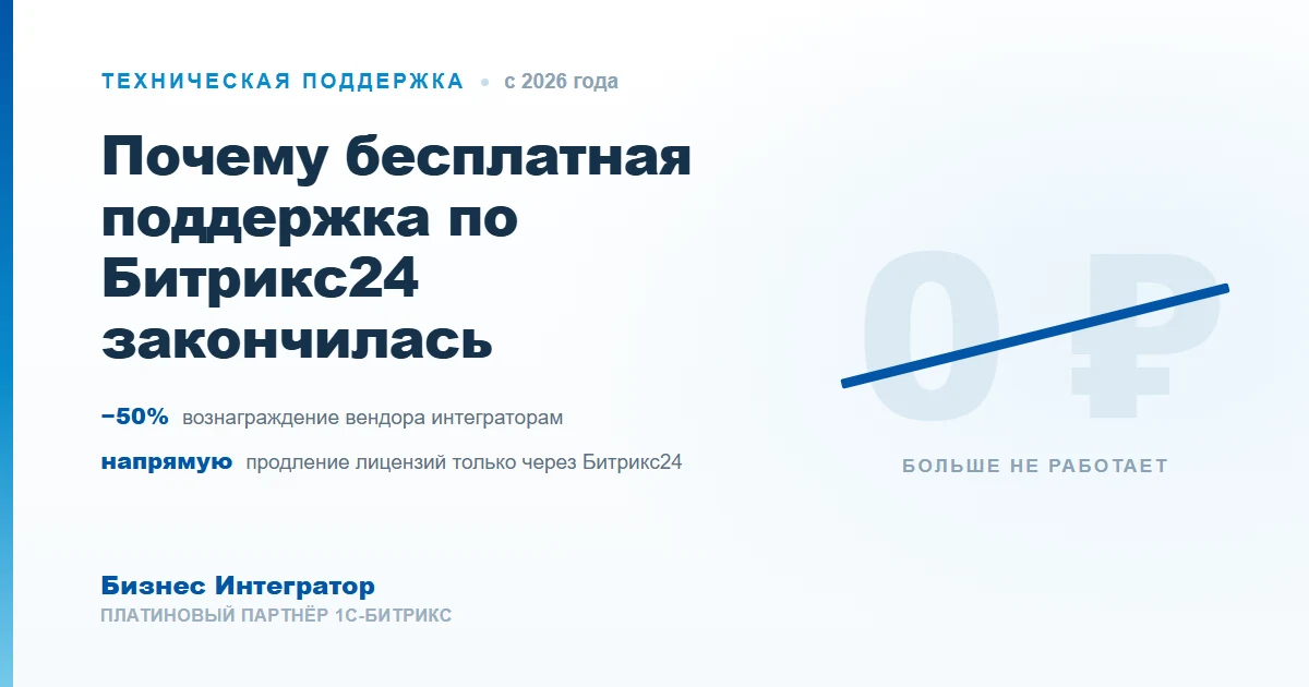 Почему бесплатная техническая поддержка по Битрикс24 это миф? (И что теперь?)